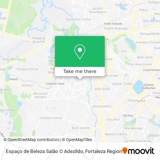 Espaço de Beleza Salão O Adezildo map