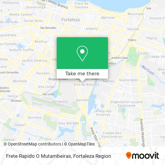 Frete Rapido O Mutambeiras map