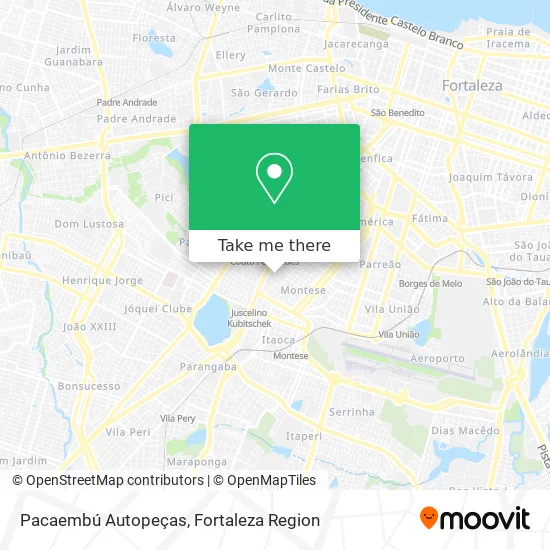Pacaembú Autopeças map