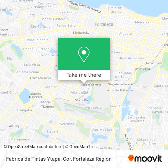 Mapa Fabrica de Tintas Ytapai Cor