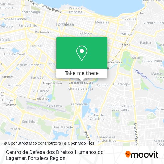 Mapa Centro de Defesa dos Direitos Humanos do Lagamar