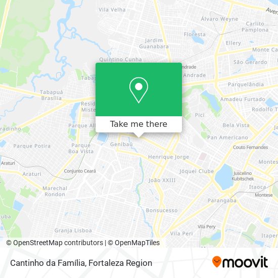 Cantinho da Família map
