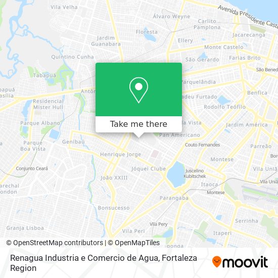 Mapa Renagua Industria e Comercio de Agua