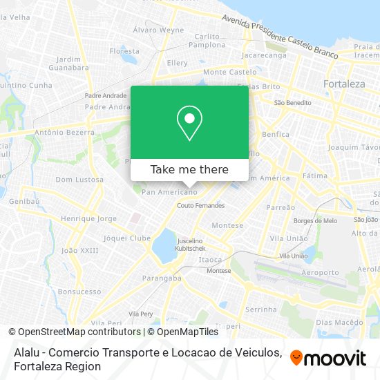 Mapa Alalu - Comercio Transporte e Locacao de Veiculos