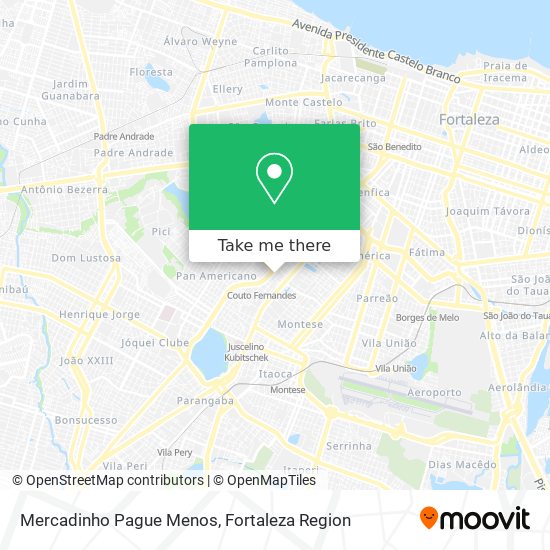 Mercadinho Pague Menos map