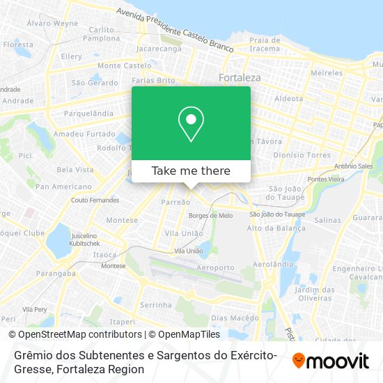 Mapa Grêmio dos Subtenentes e Sargentos do Exército-Gresse