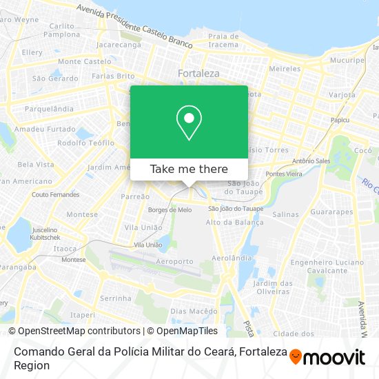 Mapa Comando Geral da Polícia Militar do Ceará