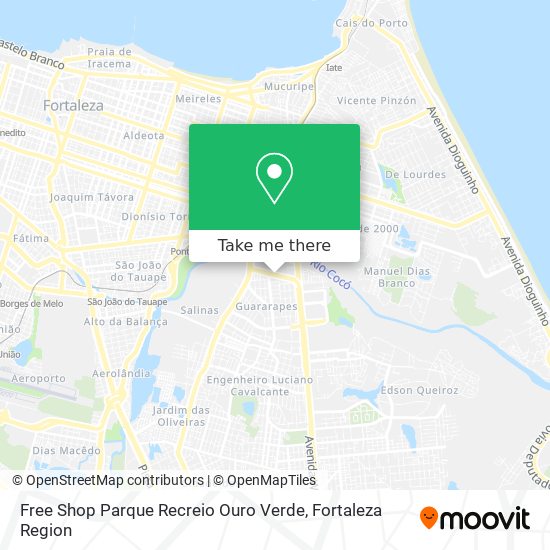 Free Shop Parque Recreio Ouro Verde map