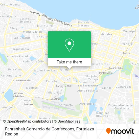 Fahrenheit Comercio de Confeccoes map
