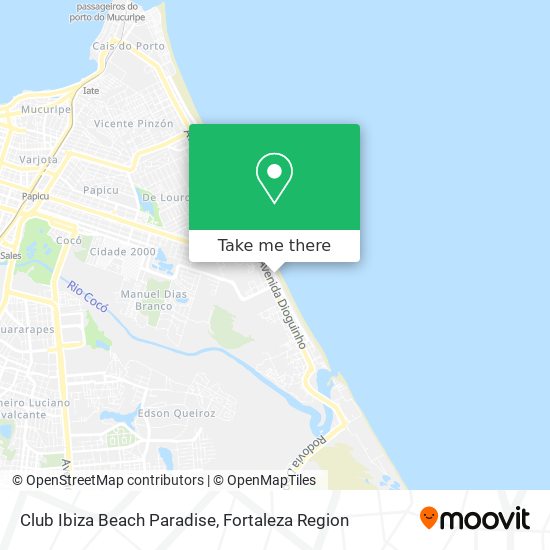 Club Ibiza Beach Paradise map