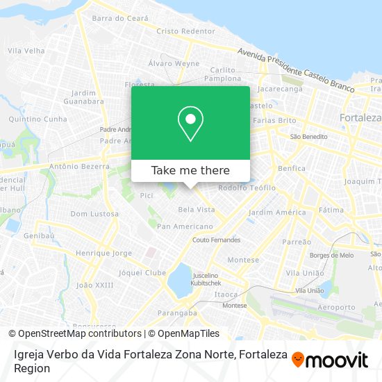 Igreja Verbo da Vida Fortaleza Zona Norte map