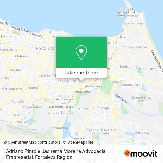 Mapa Adriano Pinto e Jacirema Moreira Advocacia Empresarial