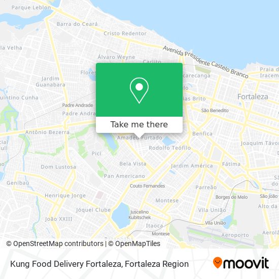 Mapa Kung Food Delivery Fortaleza