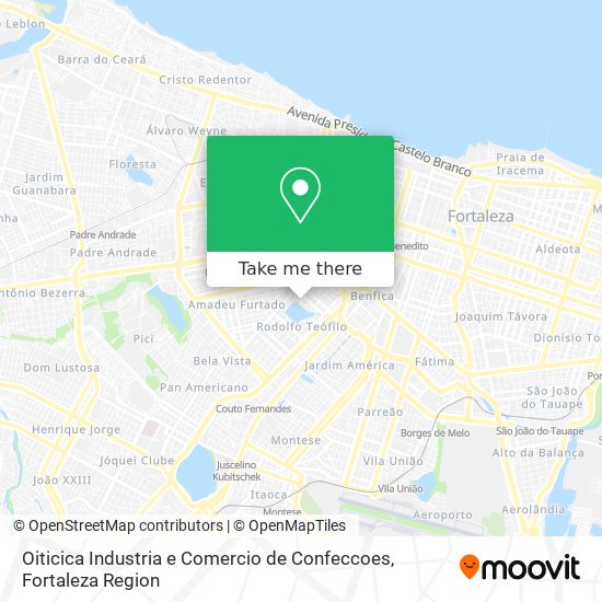 Oiticica Industria e Comercio de Confeccoes map