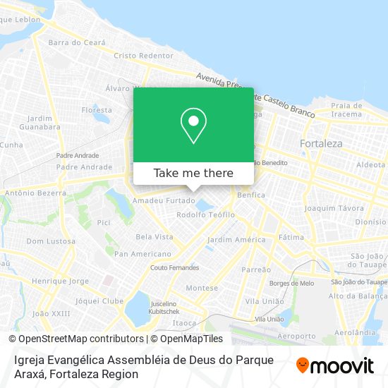 Mapa Igreja Evangélica Assembléia de Deus do Parque Araxá