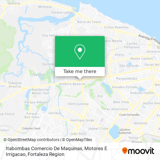 Mapa Itabombas Comercio De Maquinas, Motores E Irrigacao