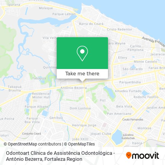 Odontoart Clínica de Assistência Odontológica - Antônio Bezerra map