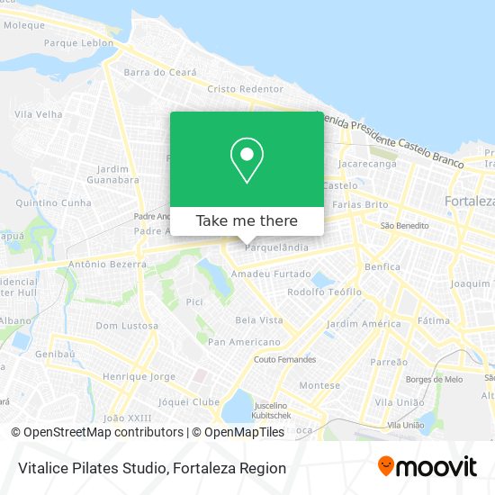 Mapa Vitalice Pilates Studio