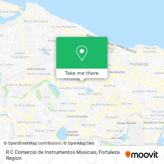 R C Comercio de Instrumentos Musicais map