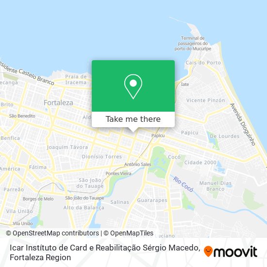 Icar Instítuto de Card e Reabilitação Sérgio Macedo map