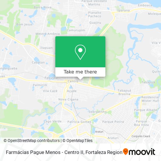 Farmácias Pague Menos - Centro II map