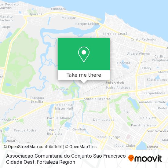 Associacao Comunitaria do Conjunto Sao Francisco Cidade Oest map