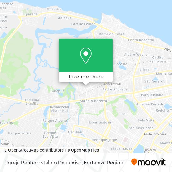 Igreja Pentecostal do Deus Vivo map