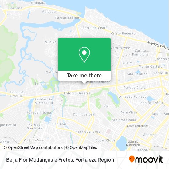 Beija Flor Mudanças e Fretes map