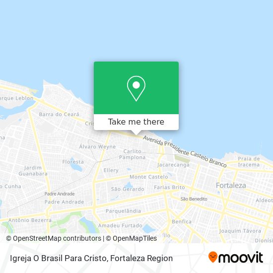 Igreja O Brasil Para Cristo map