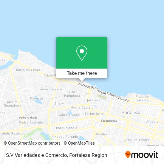 S.V Variedades e Comercio map