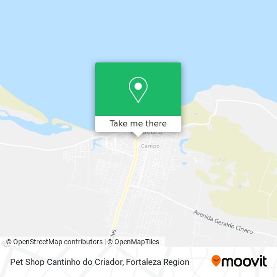 Pet Shop Cantinho do Criador map