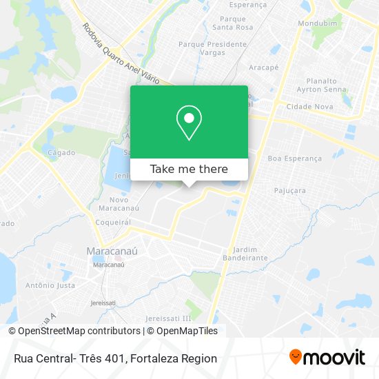 Rua Central- Três 401 map