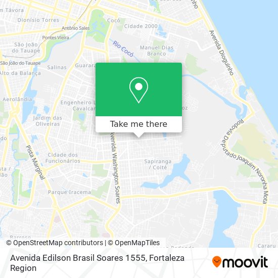 Mapa Avenida Edilson Brasil Soares 1555