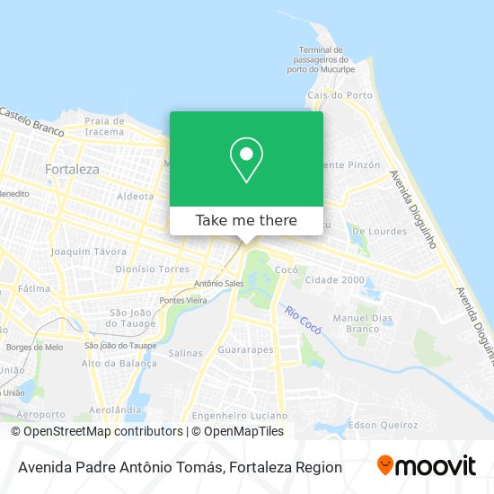 Mapa Avenida Padre Antônio Tomás