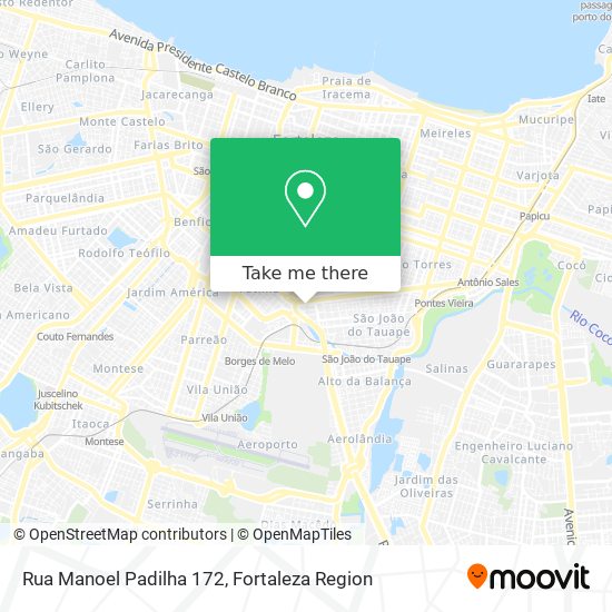 Mapa Rua Manoel Padilha 172
