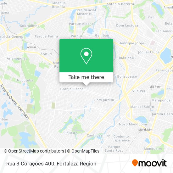Rua 3 Corações 400 map