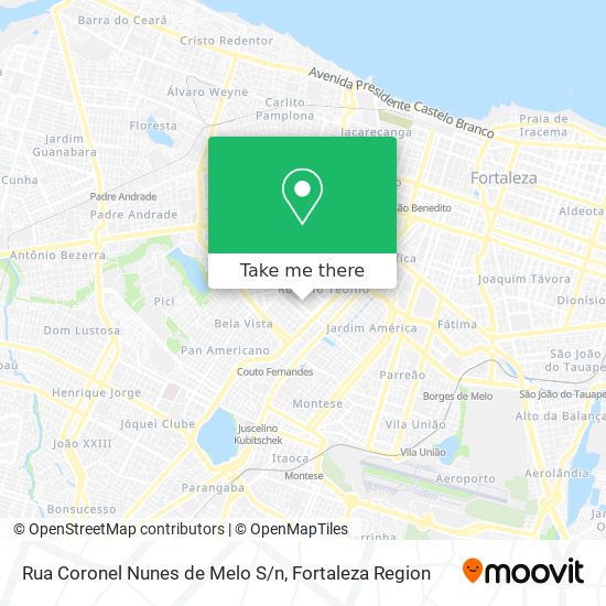 Mapa Rua Coronel Nunes de Melo S/n