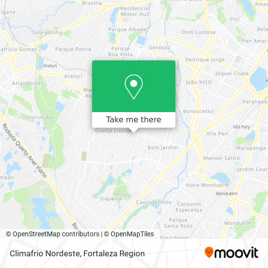 Climafrio Nordeste map