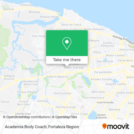 Academia Body Coach map