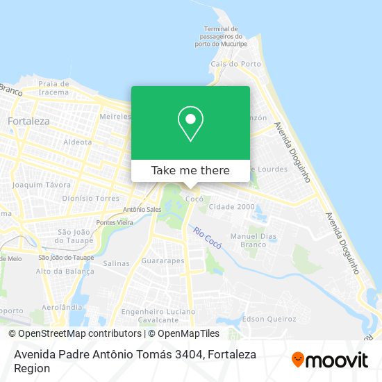 Mapa Avenida Padre Antônio Tomás 3404