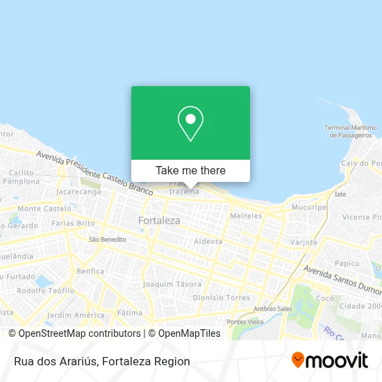 Rua dos Arariús map