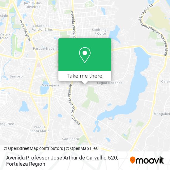 Avenida Professor José Arthur de Carvalho 520 map