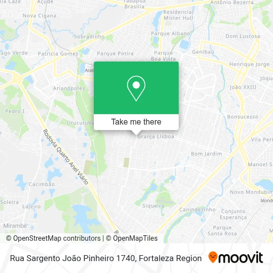 Rua Sargento João Pinheiro 1740 map