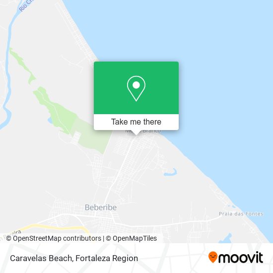 Caravelas Beach map