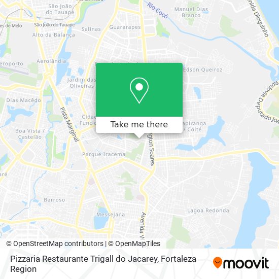 Pizzaria Restaurante Trigall do Jacarey map