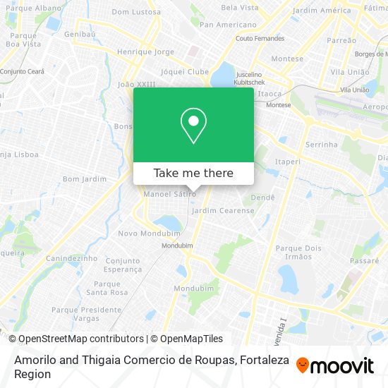 Mapa Amorilo and Thigaia Comercio de Roupas