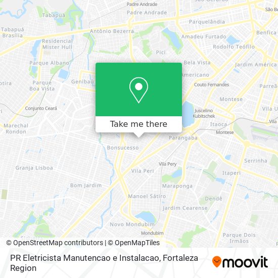 PR Eletricista Manutencao e Instalacao map