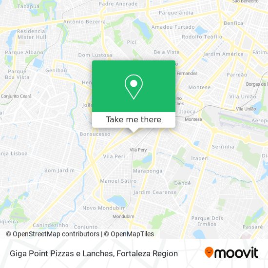 Mapa Giga Point Pizzas e Lanches