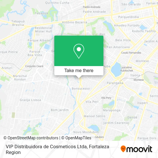 VIP Distribuidora de Cosmeticos Ltda map