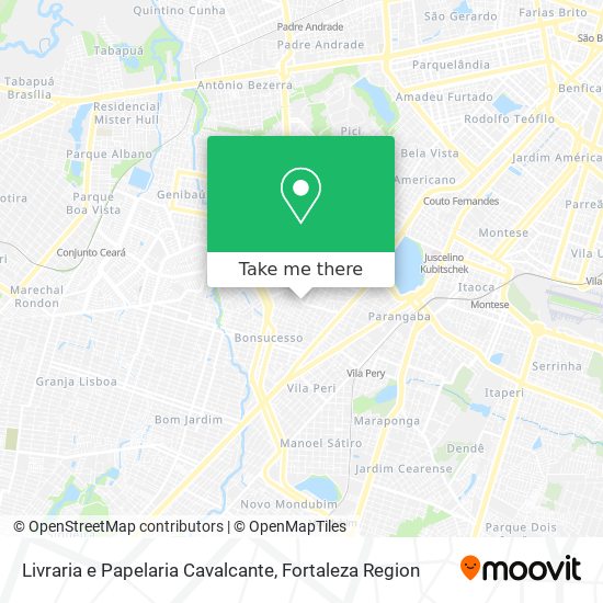 Mapa Livraria e Papelaria Cavalcante